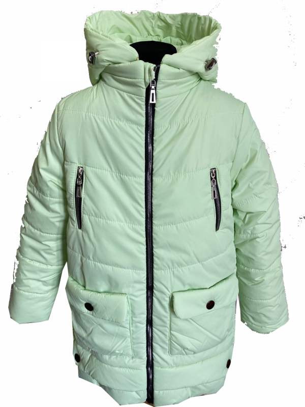 Куртка зимова 20004 для дівчинки м`ятного кольору