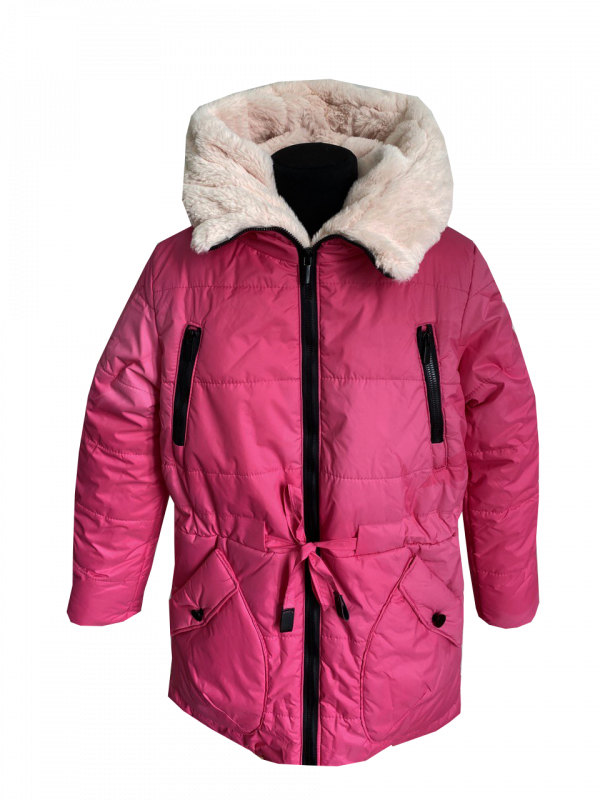 Куртка зимняя 20022 для девочки розового цвета.