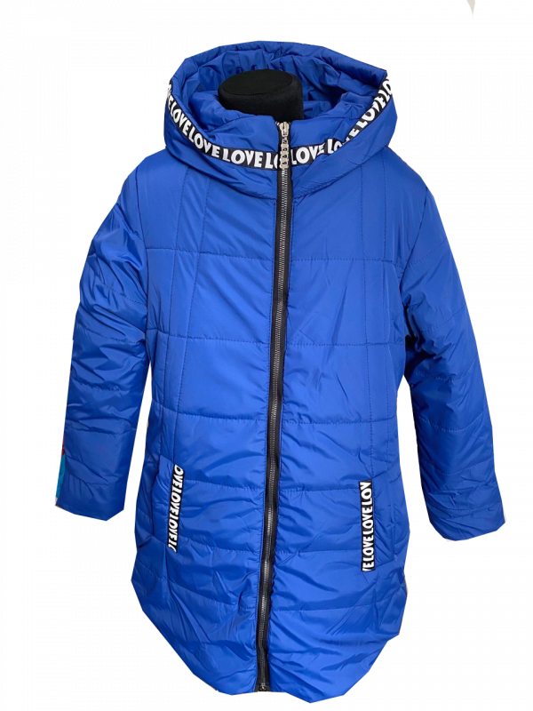 Куртка зимняя 20034 для девочки синего цвета.
