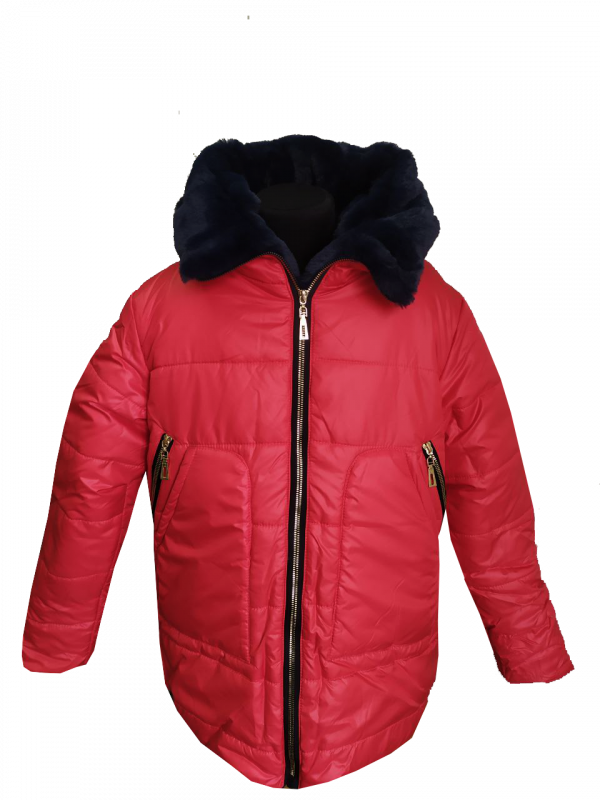 Куртка зимняя 20047 красного цвета.