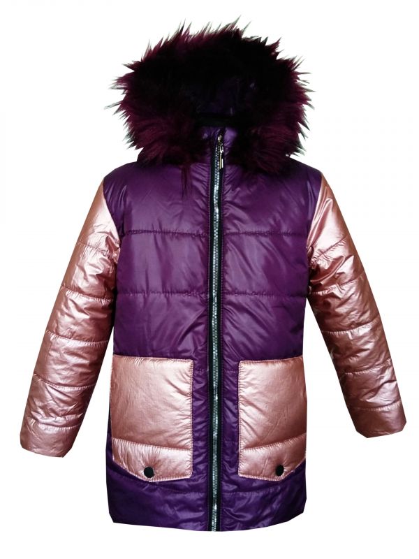 Куртка зимова для дівчинки 20159 фіолетового кольору