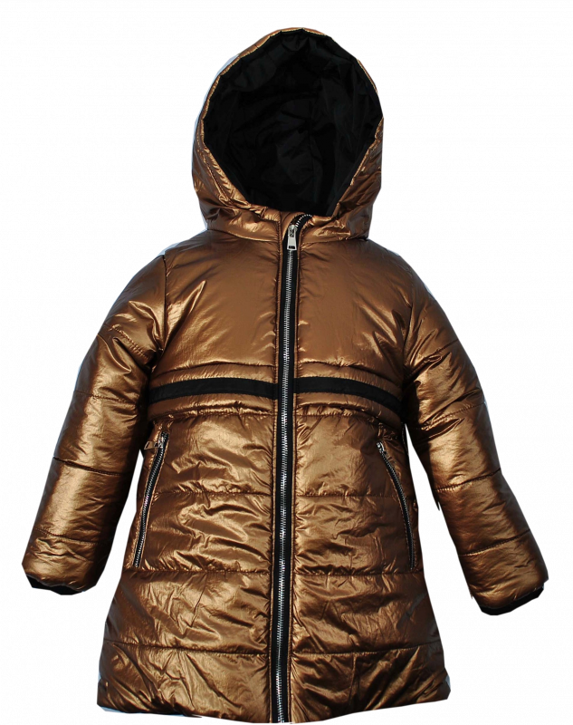 Куртка зимняя для девочки 20160 коричневого цвета.