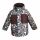 Куртка зимняя для мальчика 20485 коричневая с цветным принтом.