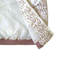 Бомбер для дівчинки 22443 білий з буквами