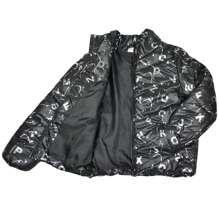 Куртка 22731 черная с принтом