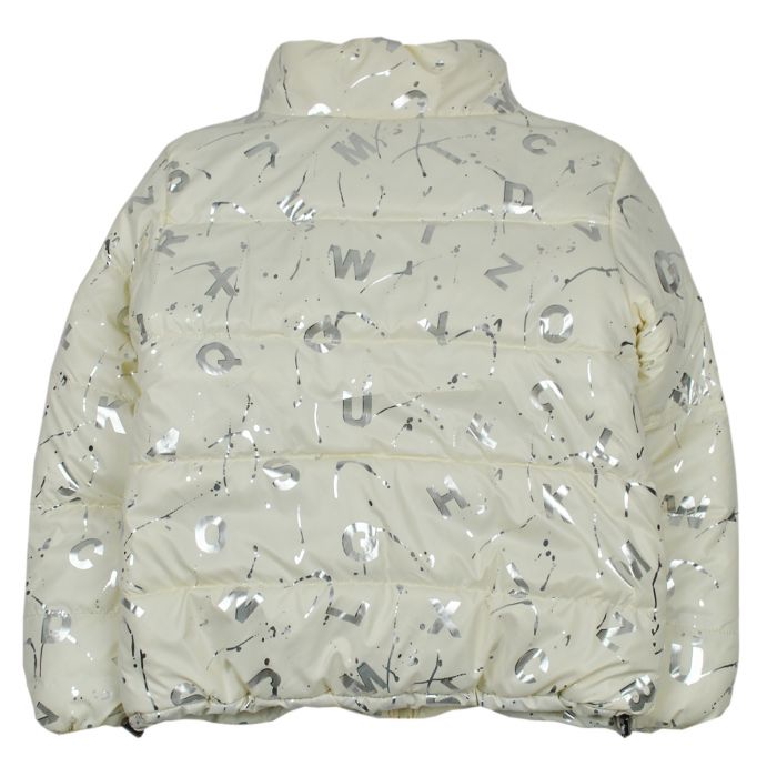 Куртка 22731 молочная с принтом