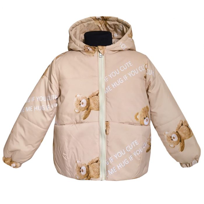 Куртка демисезонная 22795 бежевого цвета