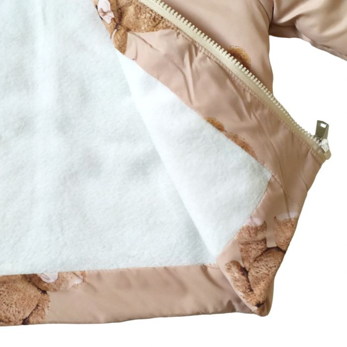 Куртка демисезонная 22795 бежевого цвета