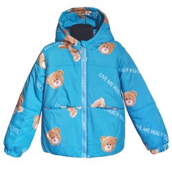 Куртка демисезонная  22795 голубого цвета