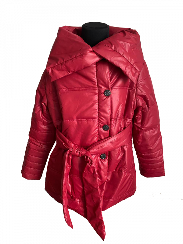 Демисезонная куртка 2602 для девочки красного цвета.