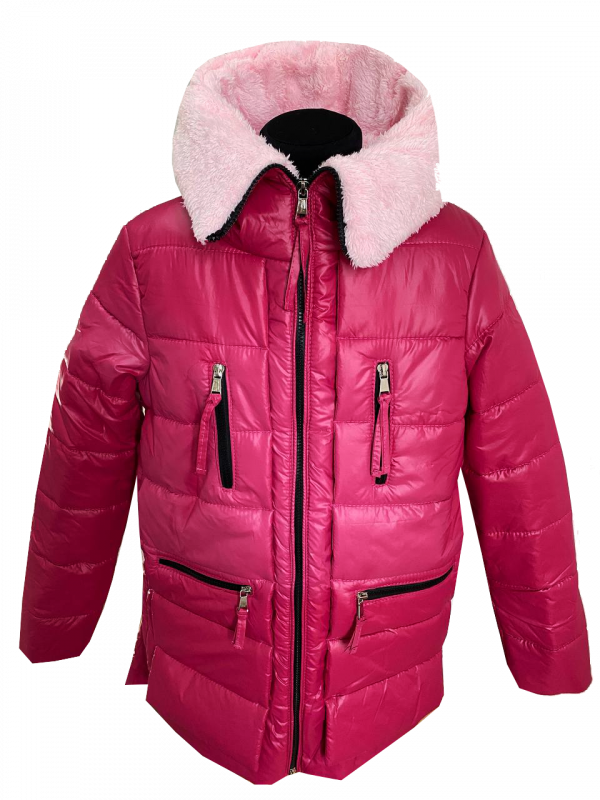 Куртка зимова 2712 для дівчинки рожевого кольору
