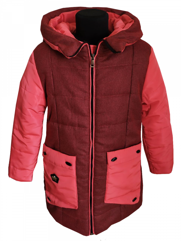 Куртка зимняя 2790 для девочки красного цвета.