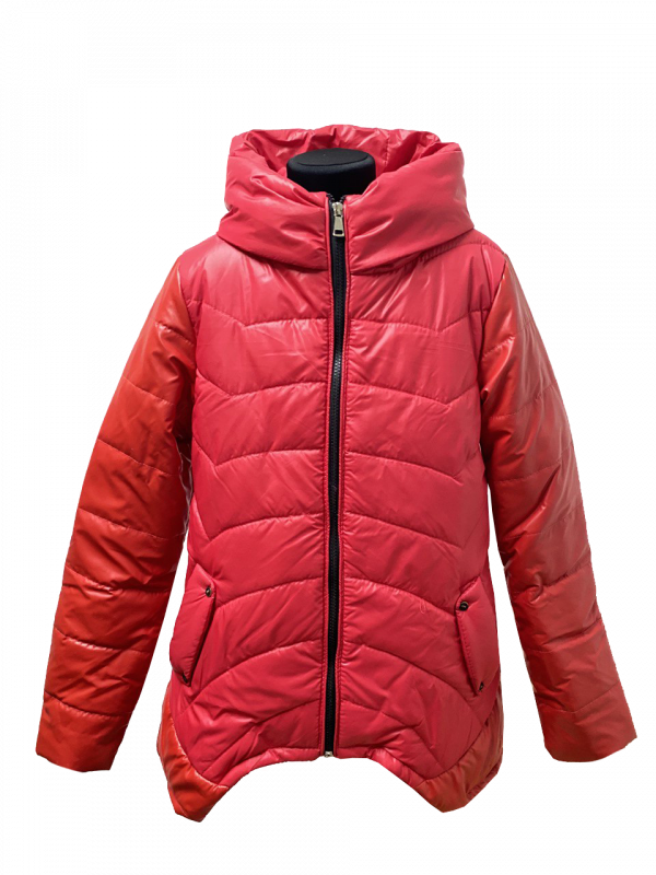 Демисезонная куртка 2793 для девочки красного цвета.
