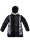 Куртка зимова 2813 для дівчинки чорного кольору з принтом