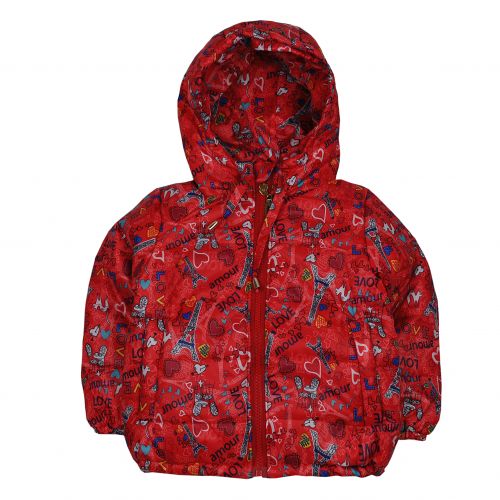 Куртка 22380 красная с принтом