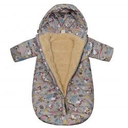 Конверт демисезонный 30042 серый с принтом