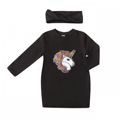 Сукня для дівчинки 555143 чорного кольору