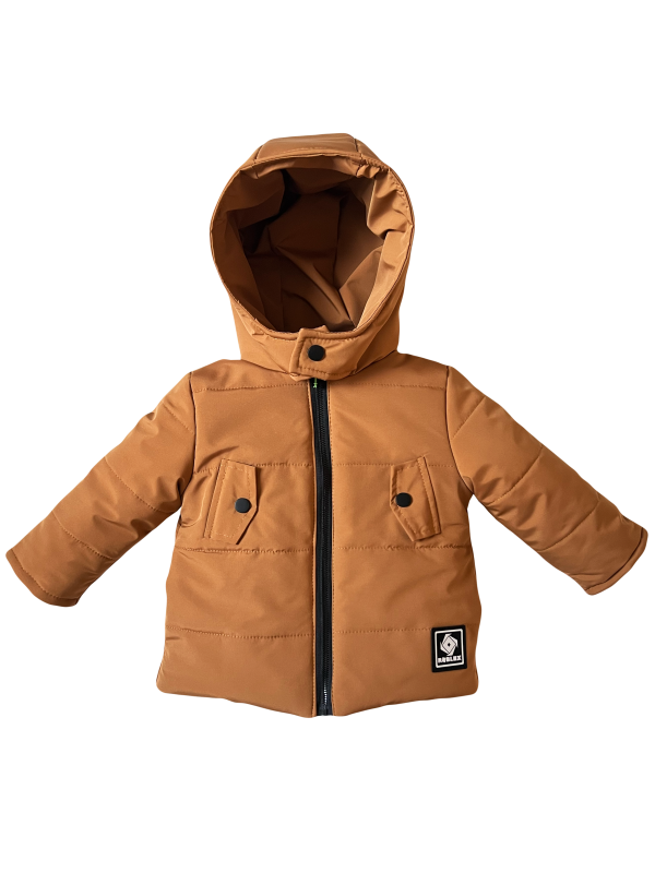 Куртка зимняя 20598 горчичного цвета