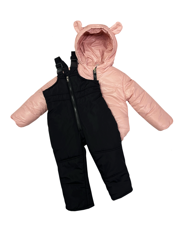 Костюм зимовий 20460-32039 пудрово-чорний