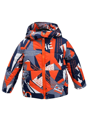 Куртка зимняя 20557 оранжево-серая