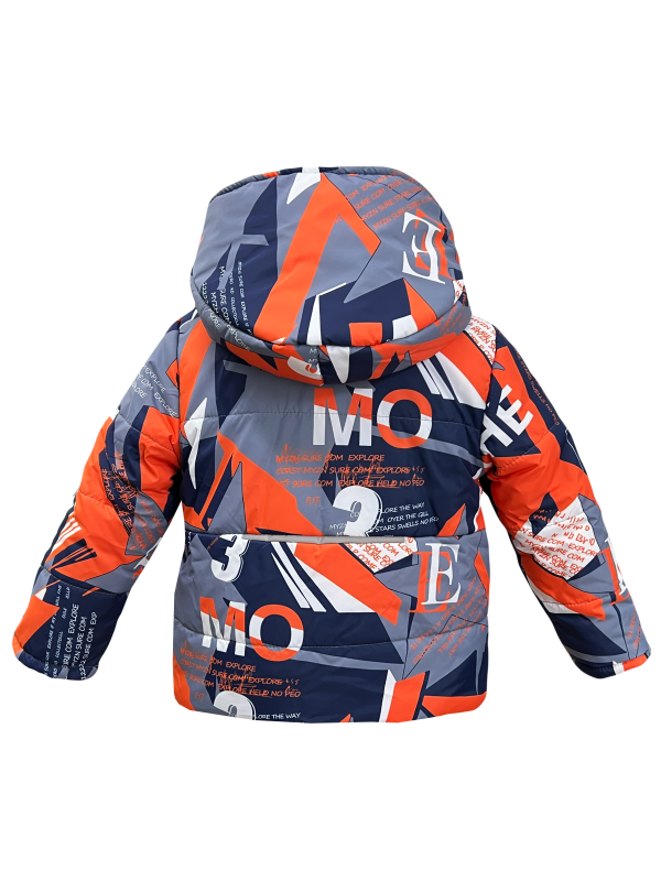 Куртка зимняя 20557 оранжево-серая