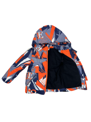 Куртка зимняя 20557 оранжево-серая