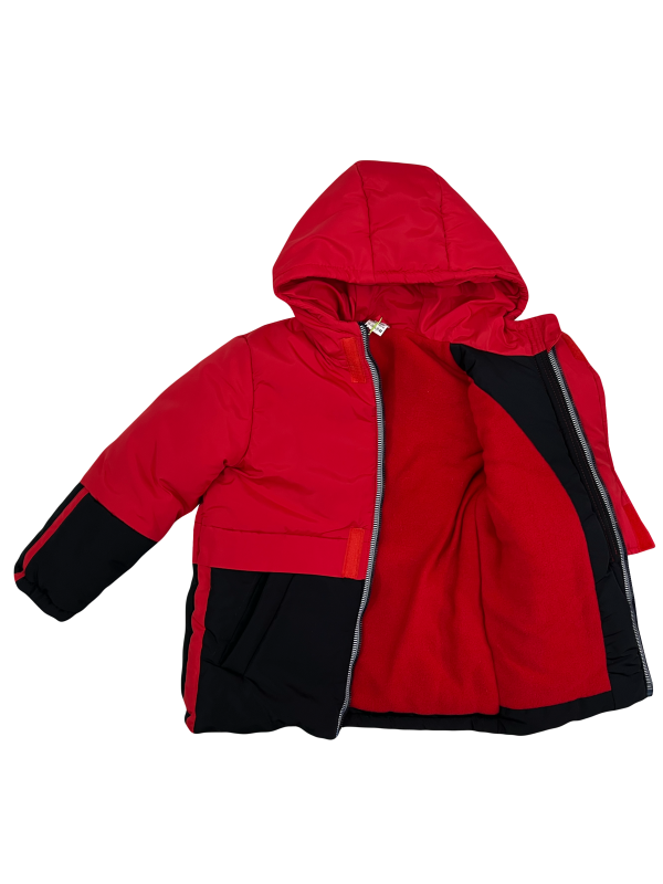 Куртка зимняя 20487 красно-черная