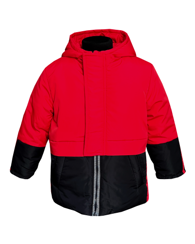 Куртка зимняя 20487 красно-черная
