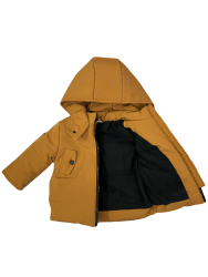 Куртка зимняя 20598 горчичного цвета