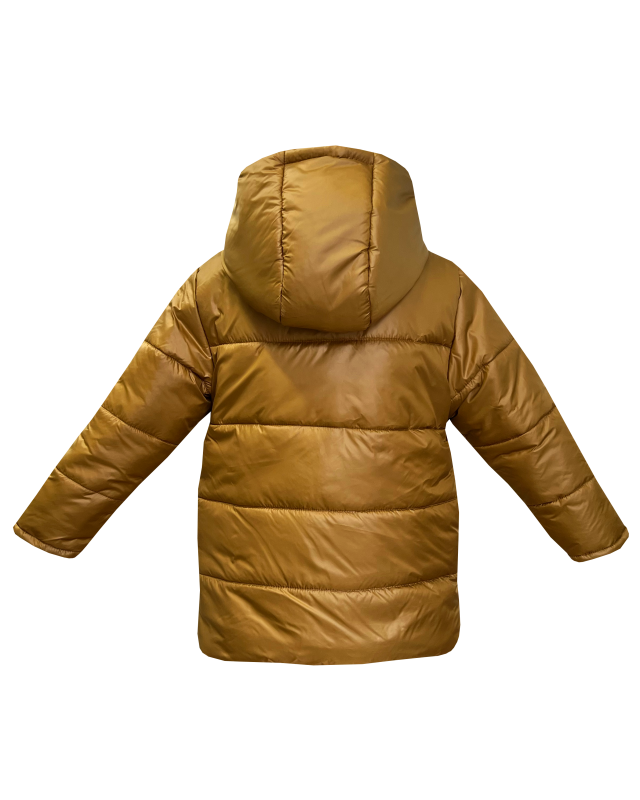 Куртка зимняя 20546 горчичного цвета