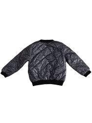 Бомбер 22406 темно-серый с принтом